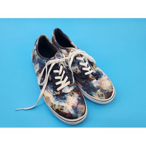 Vans Galaxy Womens Shoes 7 Off the Wall Space Theme Gym Lace Up Low top - Picture 2 of 6
